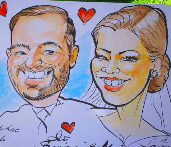 Karikaturist Schnellzeichner Leonardo zu Ihrer Hochzeit