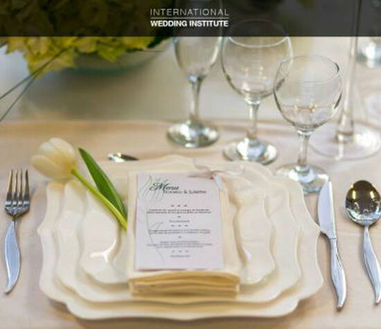 Beispiel: Hochzeitsmenü, Foto: International Wedding Institute.
