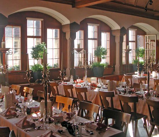 Beispiel: Bankettsaal, Foto: Restaurant Gemeindehaus.