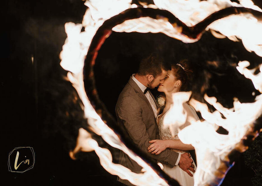 Poetische Feuershow an Ihrem Hochzeitstag – mit den Acts von Herz-Feuer!