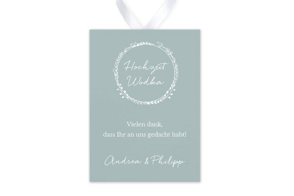Hochzeitspapeterie Aufnahme mit Blümchenkranz Aufkleber & Etiketten Hochzeit
