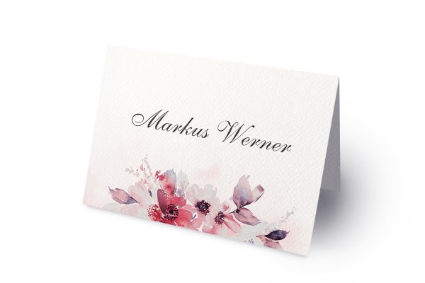 Hochzeitspapeterie Tischkarte Maria Passion