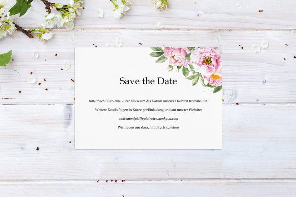 Hochzeitspapeterie Save the Date Elsa Kiss