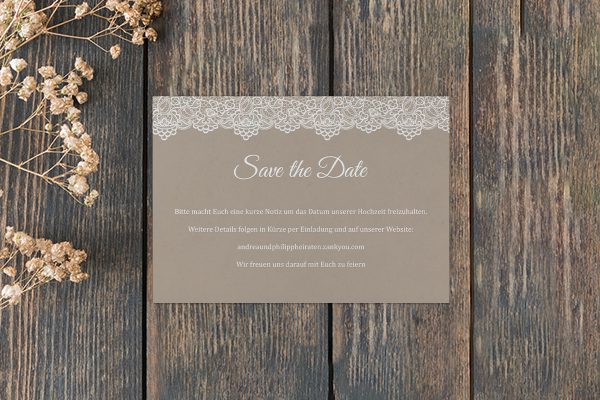 Hochzeitspapeterie Save the Date Alma Love