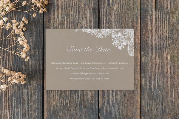 Hochzeitspapeterie Save the Date Alma Kiss