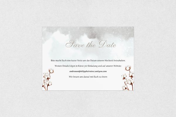 Hochzeitspapeterie Save the Date Andrea Love