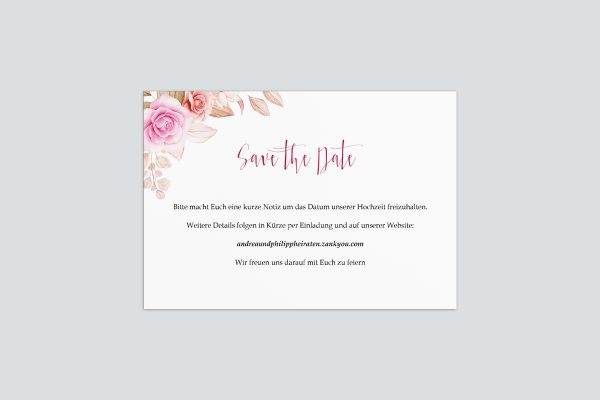 Hochzeitspapeterie Save the Date Paula Star