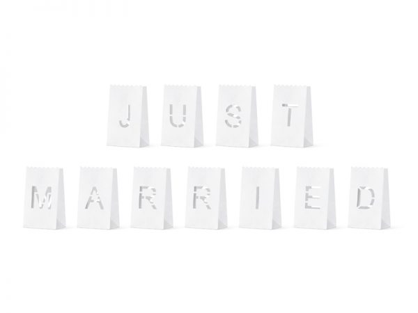 Freie Trauung Deko Laternen mit Aufschrift "Just Married"