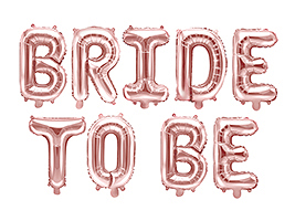 Junggesellinnenabschied Deko Bride to Be"-Folienhochzeitskugeln: Farbe Rose Gold