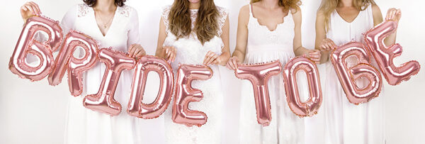 Junggesellinnenabschied Deko Bride to Be"-Folienhochzeitskugeln: Farbe Rose Gold