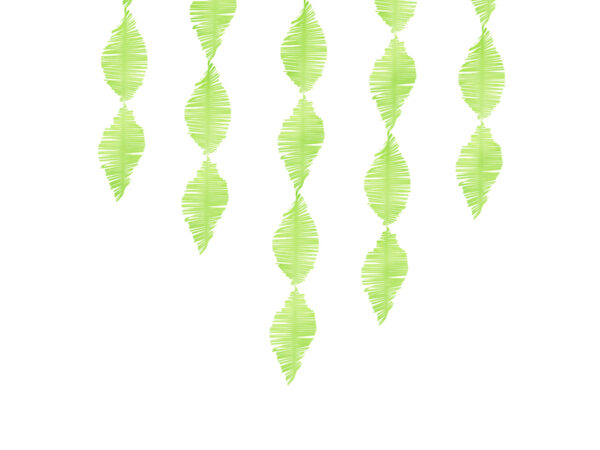 Foto Zubehör Junggesellinnenabschied Kranz aus apfelgrünen Krepppapierstreifen: 3 Meter