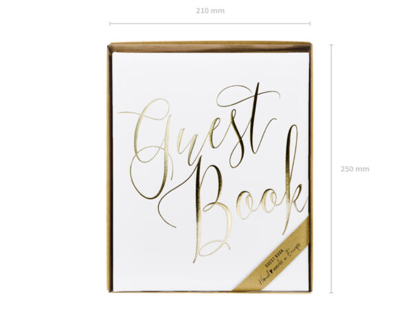 Gästebuch Hochzeit Gästebuch" Unterschriftenbuch mit weißer und goldener Beschriftung