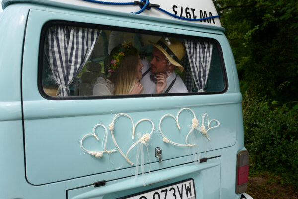 Autoschmuck Hochzeit Rattan Herzen mit Creme Blumensträuße für Hochzeit Hochzeit Dekorationen