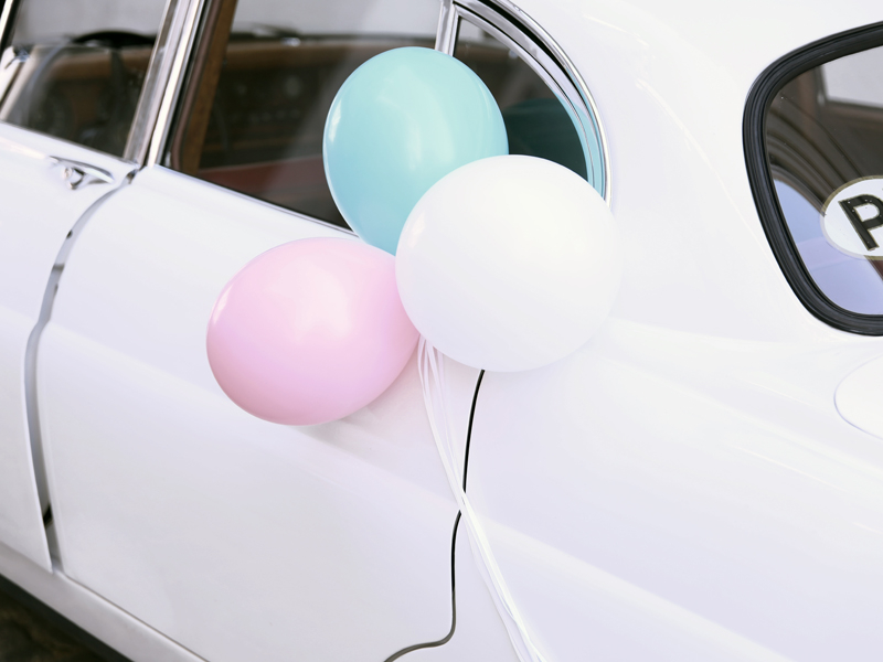 Wedding Car Kit Silber und Pastellfarben: 'Love' Folienhochzeitsballons,  bunte Hochzeitsballons und Girlande - 5/5 Ich empfehle die Produkte!!!