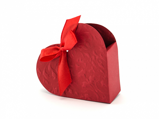 Beutel und Schachteln Rote Pappschachtel mit Herzform: 10 Stück.