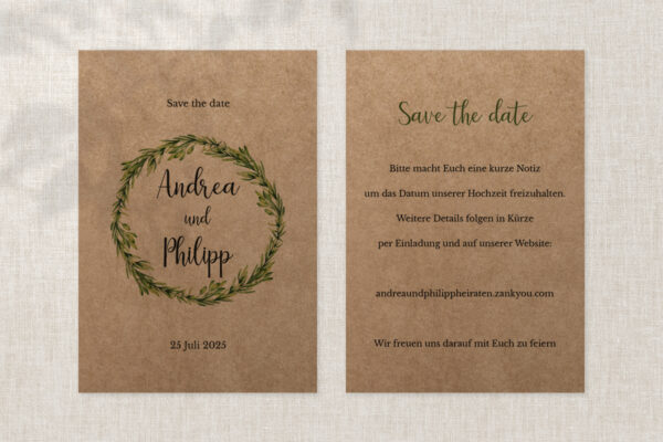 Hochzeitspapeterie Save the Date Angelina Romance